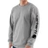 Carhartt Men's Long Sleeve Graphic T Shirt - Grey -Helly Hansen shop 17358 K231HGY PROD 1 GREY