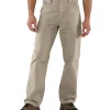 Carhartt Men's Canvas High Rise Utility Work Pants -Helly Hansen shop 205565 B151TAN PROD 1 LTBRWN