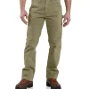 Carhartt Men's Washed Twill Relaxed Fit Dungaree Work Pant - Khaki