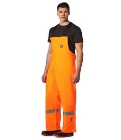 Helly Hansen Workwear Men's Alberta Stretch Hi Vis PU Rain Bib Pants