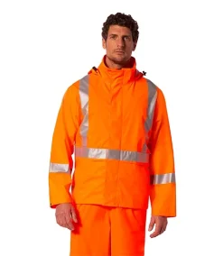 Helly Hansen Workwear Men's ALTA Hi Vis Rain Jacket