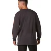 Carhartt Men's Signature Logo Long Sleeve T Shirt - Carbon Heather 2 Carhartt Men's Signature Logo Long Sleeve T Shirt - Carbon Heather -Helly Hansen shop 226106 K231CRH PROD 2 CRBHTR