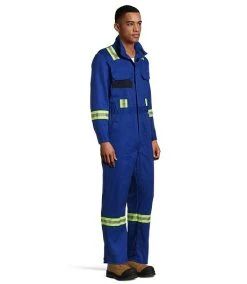 Firewall Men's 7 Oz Flame-Resistant Unlined Coverall With Reflective Tape