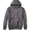 Carhartt Men's Midweight Hooded Logo Sleeve Sweatshirt -Helly Hansen shop 228856 K288 026 PROD 1 CRBHTR