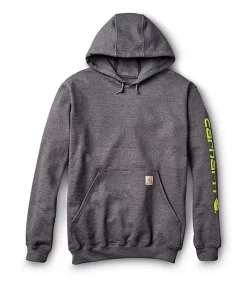 Carhartt Men's Midweight Hooded Logo Sleeve Sweatshirt