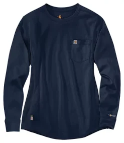 Carhartt Women's Flame Resistant Long Sleeve Crewneck Cotton Work T Shirt 5 Carhartt Women's Flame Resistant Long Sleeve Crewneck Cotton Work T Shirt -Helly Hansen shop 228958 102685 410 PROD 2 DRKNVY