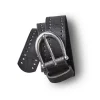 Denver Hayes Women's Italian Split Leather Perforated Belt -Helly Hansen shop 238807 6DUHDHAS LF5725 PROD 1 BLACK
