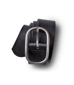 Denver Hayes Women's Italian Split Leather Belt - Black