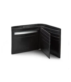 DAKOTA Men's Bifold 2 Currency Pockets 9 Card Pockets Leather Wallet - Black -Helly Hansen shop 252582 6CTLDKPC84702BK PROD 2 BLACK