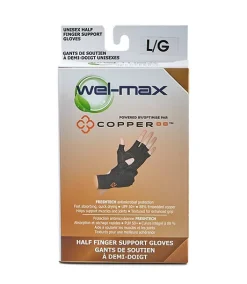 Wel-max Copper 88 Fingerless Glove Support Sleeve