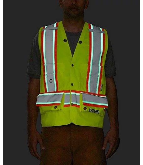 DAKOTA Men's VizLite DT Class 2 300D Surveyor's Vest 4 DAKOTA Men's VizLite DT Class 2 300D Surveyor's Vest - Image 2