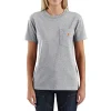 Carhartt Women's Original Fit Heavyweight Pocket Crewneck Work T Shirt -Helly Hansen shop 293426 103067 034 PROD 1 HTRGRY