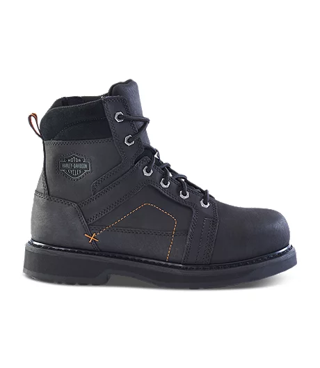 Harley Davidson Men's 6 Inch Steel Toe Composite Plate Pete Work Boots - Black - ONLINE ONLY 6 Harley Davidson Men's 6 Inch Steel Toe Composite Plate Pete Work Boots - Black - ONLINE ONLY - Image 4