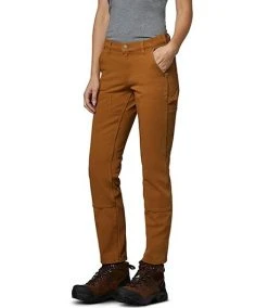 Women's Twill Rugged Flex Double Front Work Pants - Carhartt Brown