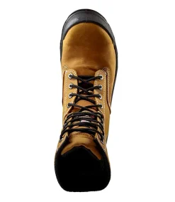 Terra Men's 8 Inch Composite Toe Composite Plate Sentry Waterproof Work Boots - Wheat