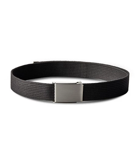 Denver Hayes Men's 1.5 Inch Easy Flip Buckle Web Belt - Black 3 Denver Hayes Men's 1.5 Inch Easy Flip Buckle Web Belt - Black