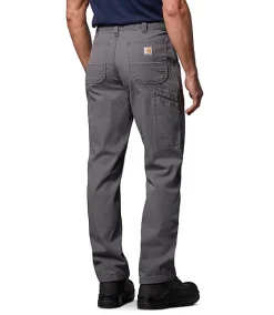 Carhartt Rugged Flex Rigby Dungaree Knit Lined Relaxed Fit Work Pants - Gravel