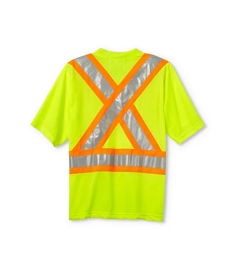 Viking Men's Poly V-Neck Safety T-Shirt - Green 4 Viking Men's Poly V-Neck Safety T-Shirt - Green - Image 2