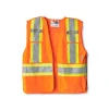 Viking Men's CSA Z96-09 Class 2 5-Point Velcro Hi Vis Tear Away Safety Vest - Orange