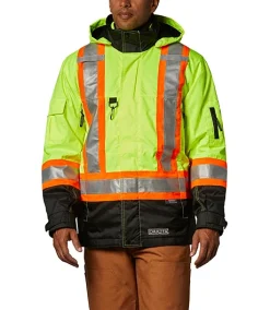 DAKOTA Men's Hi-Visibility 7-In-1 T-MAX Lined Jacket 8 DAKOTA Men's Hi-Visibility 7-In-1 T-MAX Lined Jacket -Helly Hansen shop 30601 1AAGDK HV7J01 PROD 1 LIME
