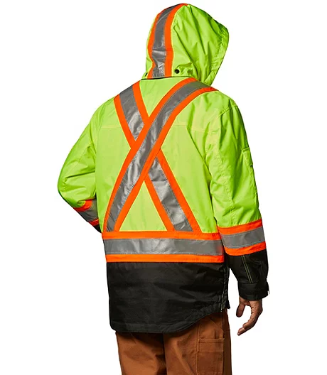 DAKOTA Men's Hi-Visibility 7-In-1 T-MAX Lined Jacket 4 DAKOTA Men's Hi-Visibility 7-In-1 T-MAX Lined Jacket - Image 2