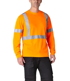 Coolworks Men's Orange Hi-Vis Long Sleeve T-Shirt -Helly Hansen shop 30821 TS1203 ORG PROD 1 ORANGE