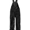 Carhartt Men's Quilt Lined Duck Bib Overalls - Black -Helly Hansen shop 312725 104031 BLK PROD 2 BLACK