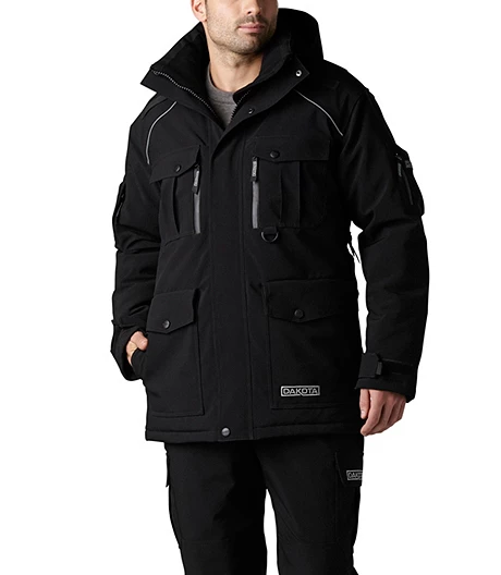 DAKOTA Men's 300D Hyper-Dri 2 Water Resistant T-Max Parka Jacket - Black 3 DAKOTA Men's 300D Hyper-Dri 2 Water Resistant T-Max Parka Jacket - Black