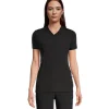 Scrubletics Women's V-Neck Athletic Kangaroo Pocket Scrub Top - Black -Helly Hansen shop 323066 3FLBSCA20725BLA PROD 1 BLACK