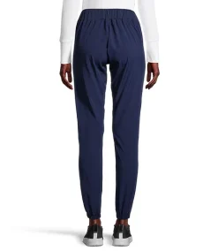 Scrubletics Women's Jogger Fit Drawstring Elastic Stretch Waist Scrub Pants - Blue