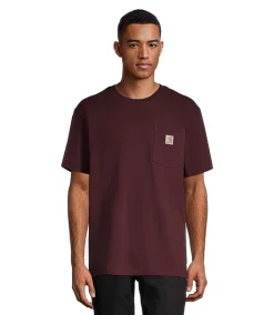 Carhartt Men's Workwear Pocket T Shirt - Port -Helly Hansen shop 324830 K87 PRT PROD 1 PORT