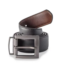 Denver Hayes Men's Reversible Leather Belt - Black Brown