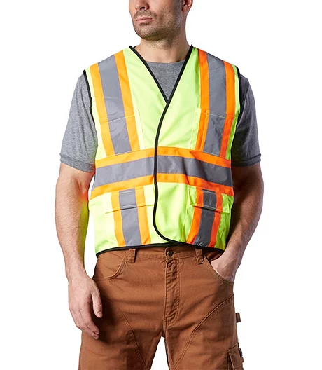 Workhorse Men's CSA Approved Hi-Viz, 5-Point Tear Away Traffic Vest 4 Workhorse Men's CSA Approved Hi-Viz, 5-Point Tear Away Traffic Vest - Image 2