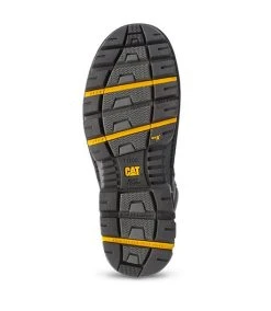 CATERPILLAR CAT Men's 6 Inch Hauler Composite Toe Composite Plate Waterproof Leather Work Boots - Black