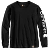 Carhartt Women's Long Sleeve Crewneck Work T Shirt -Helly Hansen shop 345447 103401 001 PROD 1 BLACK