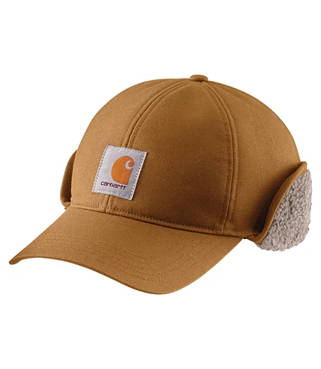 Men's Rain Defender Canvas Earflap Cap - Carhartt Brown 5 Men's Rain Defender Canvas Earflap Cap - Carhartt Brown - Image 3