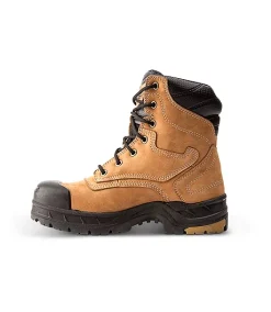 DAKOTA Women's 8 Inch Quad Comfort Basic Steel Toe Composite Plate Nubuck Leather Work Boots - Brown -Helly Hansen shop 35126 5BOADK4 8006 PROD 2 BROWN