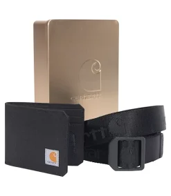 Carhartt Men's Heavy Duty Belt And Nylon Wallet Gift Set - Black -Helly Hansen shop 355782 A000578000103 PROD 1 BLACK