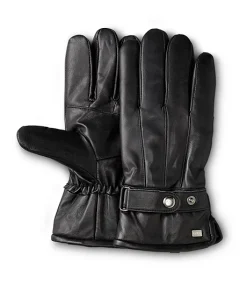 Windriver Men's Goatskin Leather T-Max Insulated Gloves With Snaps - Black
