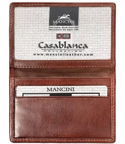 Mancini Leather Goods Men's Casablanca RFID Secure Billfold Wallet Brown - ONLINE ONLY -Helly Hansen shop 360288 8700851 BN PROD 4 BROWN