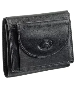 Mancini Leather Goods Men's Equestrian RFID Secure Trifold Wing Wallet Black - ONLINE ONLY