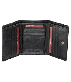 Mancini Leather Goods Men's Equestrian RFID Secure Trifold Wing Wallet Black - ONLINE ONLY -Helly Hansen shop 361742 52162 BK PROD 4 BLACK