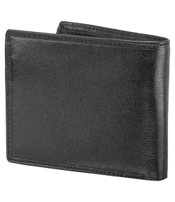 Mancini Leather Goods Men's Equestrian RFID Secure Wing Wallet With Coin Pocket Black - ONLINE ONLY
