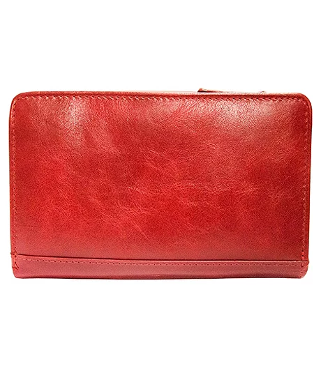 Mancini Leather Goods Women's Casablanca RFID Secure Medium Clutch Wallet Red - ONLINE ONLY 5 Mancini Leather Goods Women's Casablanca RFID Secure Medium Clutch Wallet Red - ONLINE ONLY - Image 3