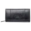 Mancini Leather Goods Women's Casablanca RFID Secure Medium Clutch Wallet Black - ONLINE ONLY