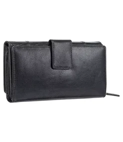 Mancini Leather Goods Women's Casablanca RFID Secure Medium Clutch Wallet Black - ONLINE ONLY -Helly Hansen shop 361918 8700300 BK PROD 3 BLACK