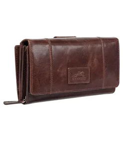 Mancini Leather Goods Women's Casablanca RFID Secure Medium Clutch Wallet Brown - ONLINE ONLY -Helly Hansen shop 361919 8700300 BN PROD 2 BROWN