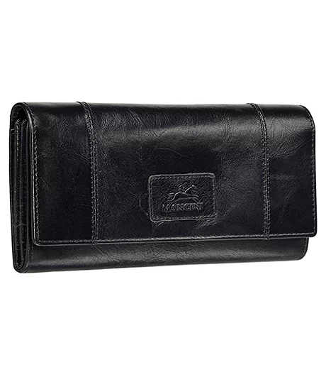 Mancini Leather Goods Women's Casablanca RFID Secure Trifold Wallet Black - ONLINE ONLY 6 Mancini Leather Goods Women's Casablanca RFID Secure Trifold Wallet Black - ONLINE ONLY - Image 4