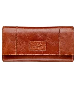 Mancini Leather Goods Women's Casablanca RFID Secure Trifold Wallet Cognac - ONLINE ONLY -Helly Hansen shop 361924 8700369 CG PROD 1 COGNAC