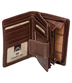 Mancini Leather Goods Women's Casablanca RFID Secure Medium Clutch Wallet Brown - ONLINE ONLY -Helly Hansen shop 361931 8700371 BN PROD 4 BROWN